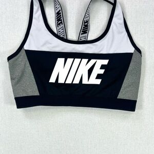 Nike Women's Black and Gray Sports Bra